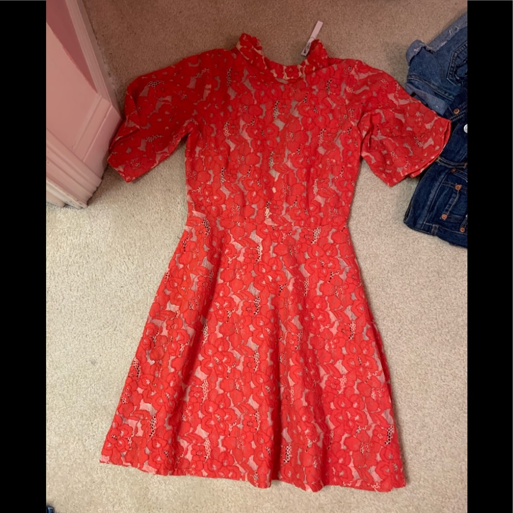 Floral Mock neck dress